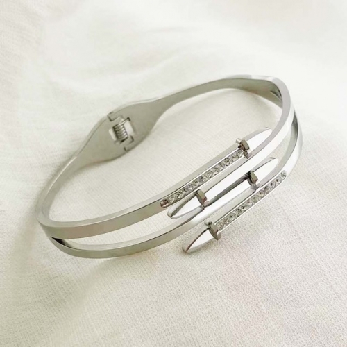 Stainless Steel Brand Bangle-RR220412-Rrs04055-23