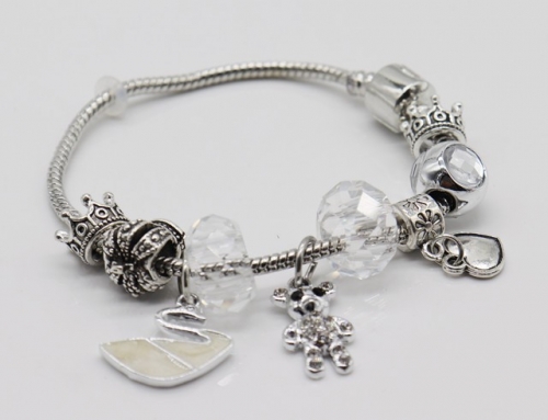 Stainless Steel Bracelet with alloy copper charms-DN220413-IMG_9341