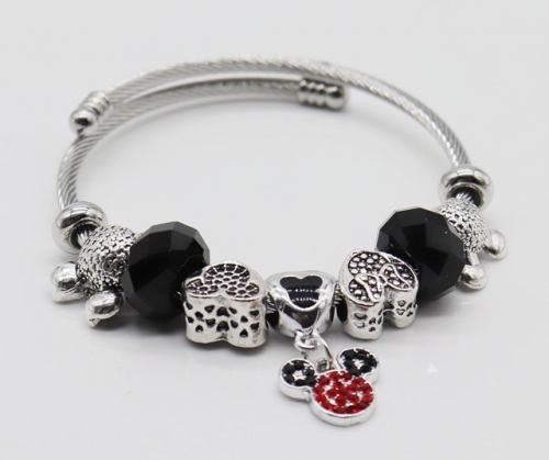 Stainless Steel Bracelet with alloy copper charms-DN220413-IMG_9320