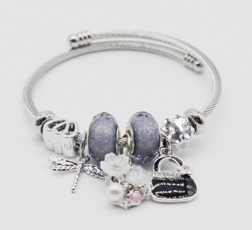 Stainless Steel Bracelet with alloy copper charms-DN220413-IMG_9313