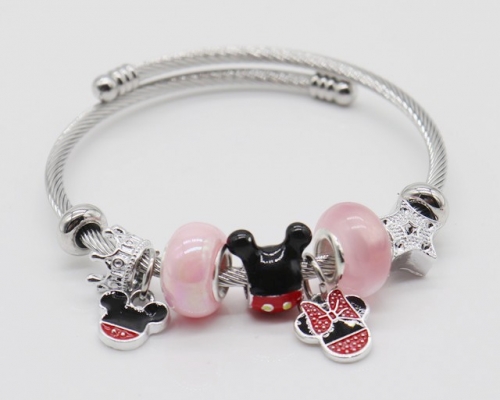 Stainless Steel Bracelet with alloy copper charms-DN220413-IMG_9321