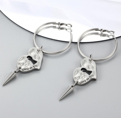 Stainless Steel Uno de 50 Earrings-CH220415-P11IJG