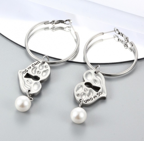 Stainless Steel Uno de 50 Earrings-CH220415-P10RES