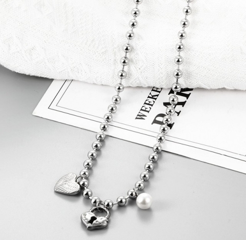 Stainless Steel Uno de 50 Necklace-CH220415-P13RGG