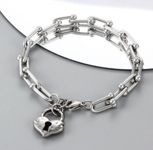 Stainless Steel Uno de 50 Bracelet-CH220415-P21TFX