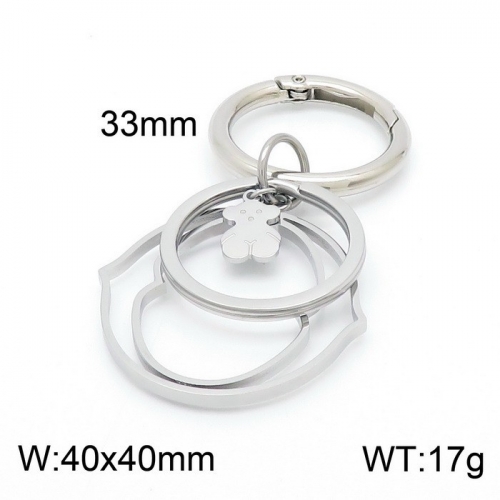 Stainless Steel TOU*S Keychain-DY211222-SK-015S-214-15