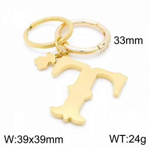Stainless Steel TOU*S Keychain-DY211222-SK-010G-243-17