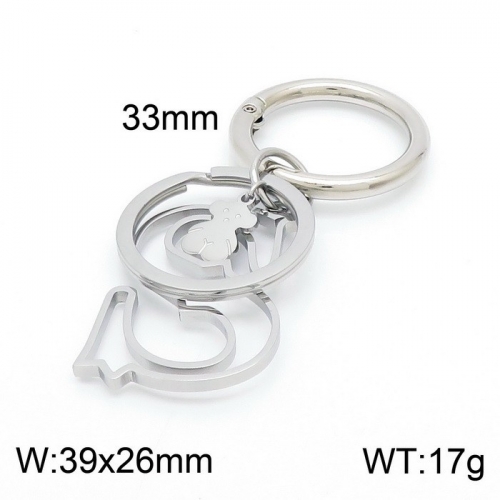 Stainless Steel TOU*S Keychain-DY211222-SK-017S-214-15