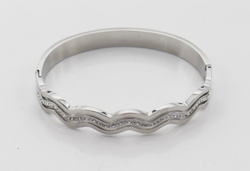 Stainless Steel Brand Bangle-SHK220508-IMG_0037