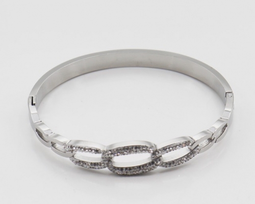 Stainless Steel Brand Bangle-SHK220508-IMG_0020