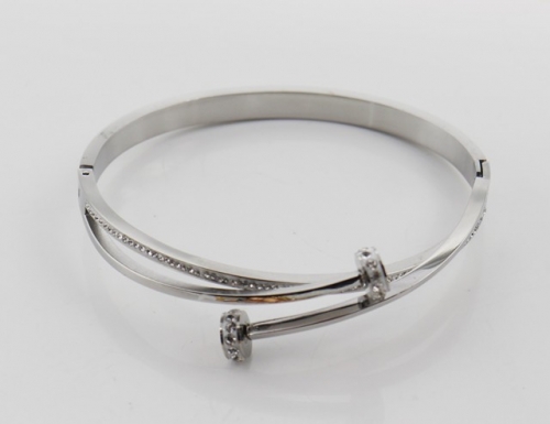 Stainless Steel Brand Bangle-SHK220508-IMG_0024