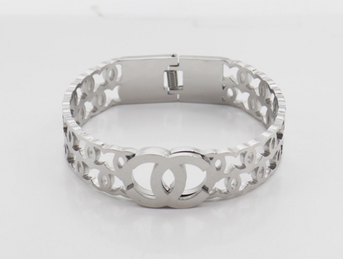 Stainless Steel Brand Bangle-SHK220508-IMG_0089