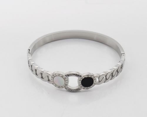 Stainless Steel Brand Bangle-SHK220508-IMG_0114