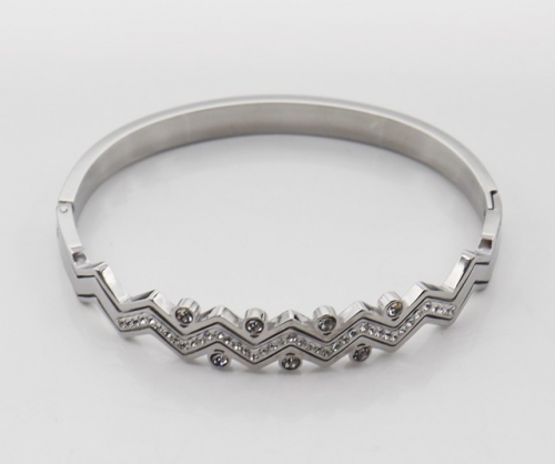 Stainless Steel Brand Bangle-SHK220508-IMG_0016