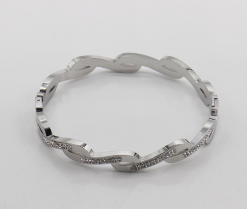 Stainless Steel Brand Bangle-SHK220508-IMG_0023