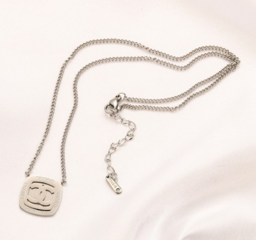 Stainless Steel Brand Necklace-YWA220511-P12DY