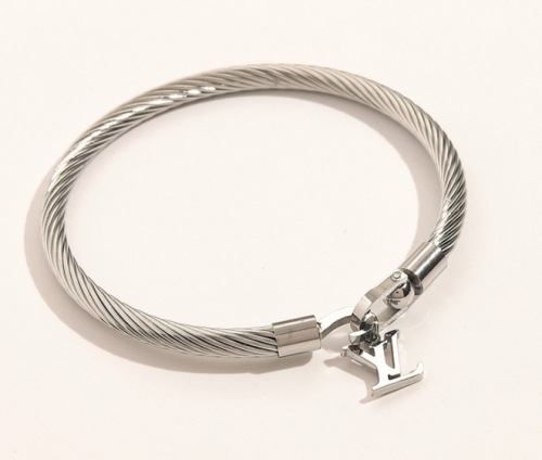 Stainless Steel Brand Bangle-YWA220511-P16.5HS