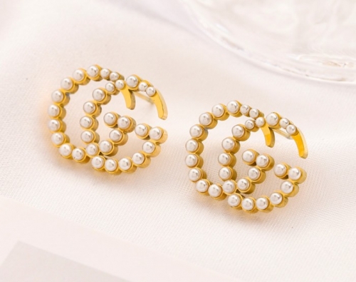 Stainless Steel Brand Earrings-YWA220511-P12SR