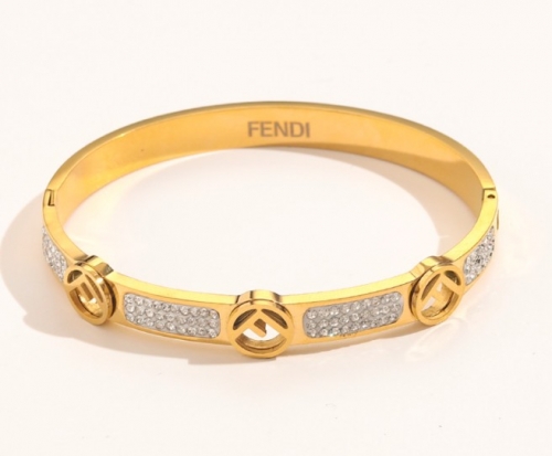 Stainless Steel Brand Bangle-YWA220511-P21.5HFD