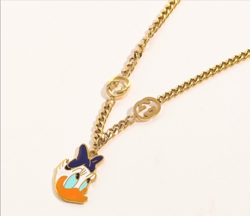 Stainless Steel Brand Necklace-YWA220511-P14.5F