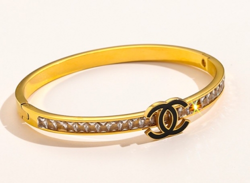 Stainless Steel Brand Bangle-YWA220511-P20.2S