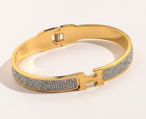 Stainless Steel Brand Bangle-YWA220511-P20DD