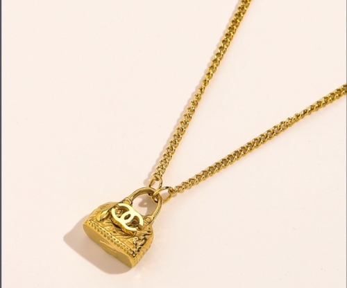 Stainless Steel Brand Necklace-YWA220511-P12.5HF