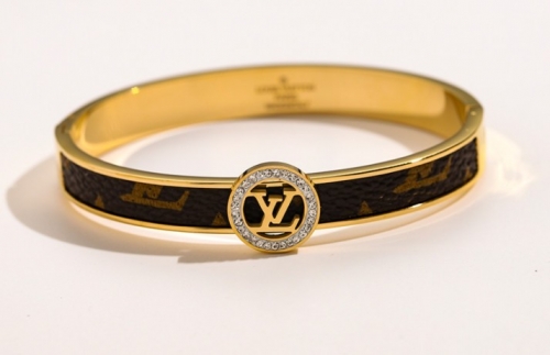 Stainless Steel Brand Bangle-YWA220511-P21D