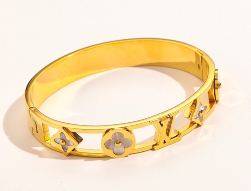 Stainless Steel Brand Bangle-YWA220511-P20.5KS