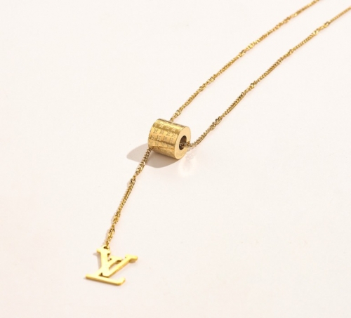 Stainless Steel Brand Necklace-YWA220511-P13SFF