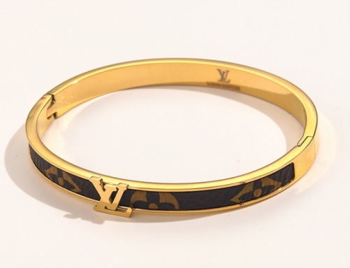 Stainless Steel Brand Bangle-YWA220511-P20SA