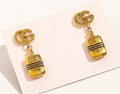 Stainless Steel Brand Earrings-YWA220511-P11D