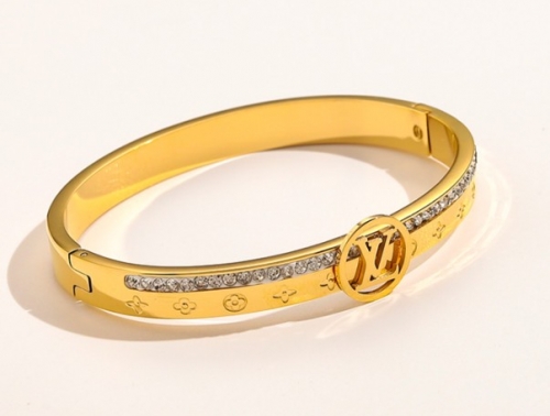 Stainless Steel Brand Bangle-YWA220511-P20.2F