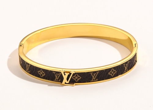 Stainless Steel Brand Bangle-YWA220511-P21CG