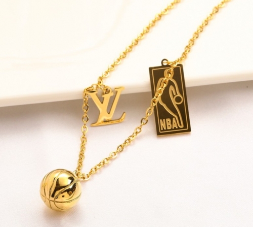 Stainless Steel Brand Necklace-YWA220511-P12.5F