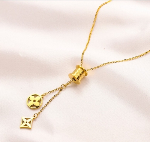 Stainless Steel Brand Necklace-YWA220511-P10.5S