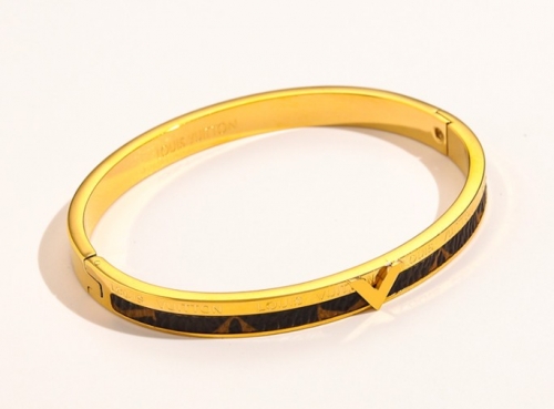 Stainless Steel Brand Bangle-YWA220511-P21SAS