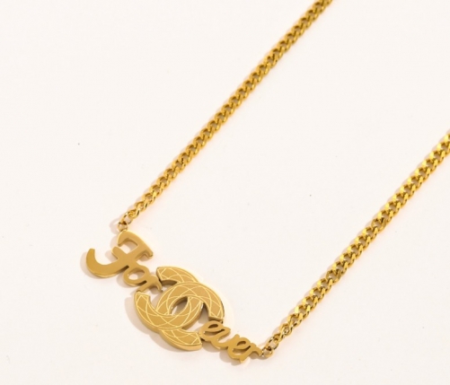 Stainless Steel Brand Necklace-YWA220511-P14FHD