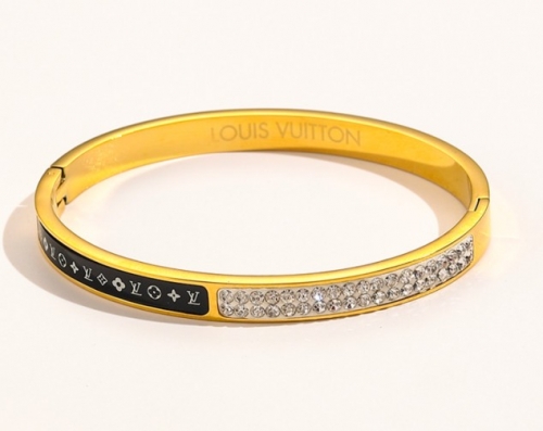 Stainless Steel Brand Bangle-YWA220511-P18.5FD