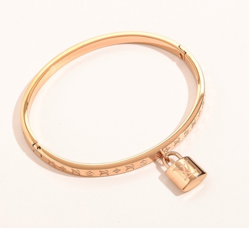 Stainless Steel Brand Bangle-YWA220511-P19SF