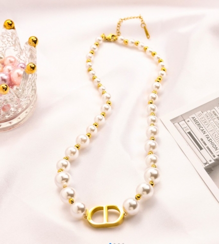 Stainless Steel Brand Necklace-YWA220511-P18SF