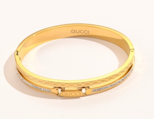 Stainless Steel Brand Bangle-YWA220511-P21.5F