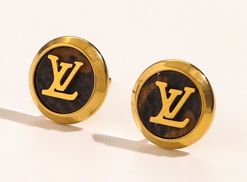 Stainless Steel Brand Earrings-YWA220511-P10DG