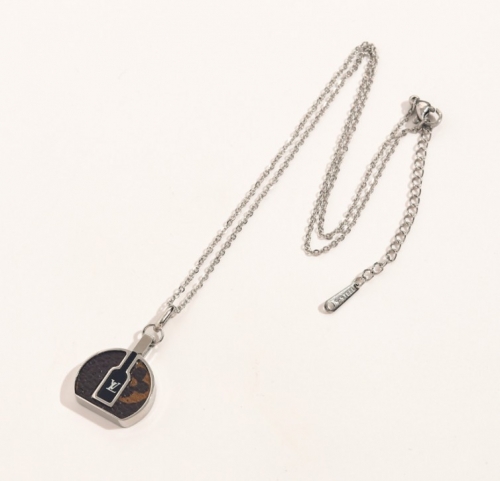 Stainless Steel Brand Necklace-YWA220511-P13.5DSG