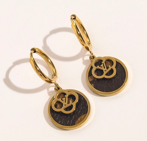 Stainless Steel Brand Earrings-YWA220511-P10.5FS