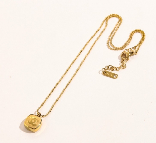 Stainless Steel Brand Necklace-YWA220511-P11SAF