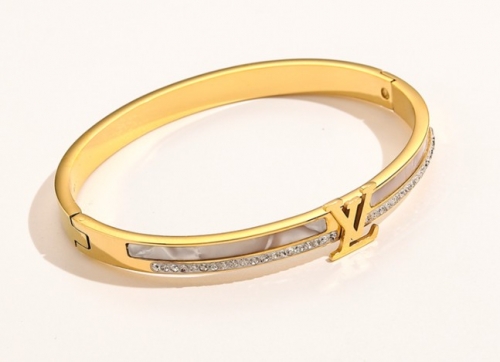 Stainless Steel Brand Bangle-YWA220511-P21SAZ