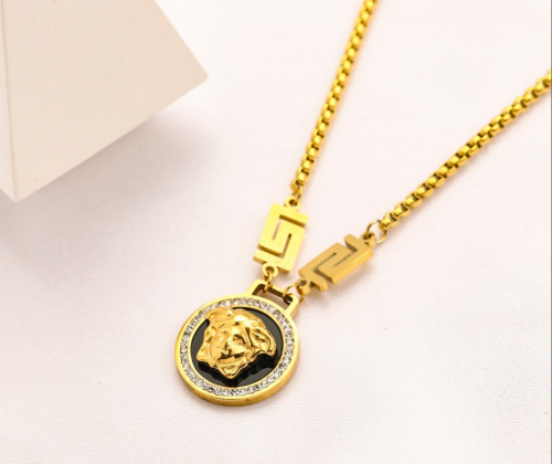 Stainless Steel Brand Necklace-YWA220514-P12.5SFSA