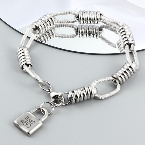 Stainless Steel UNO DE &50 Bracelet-CH220515-P15XWSZ