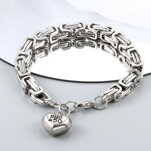 Stainless Steel UNO DE &50 Bracelet-CH220515-P13CRS